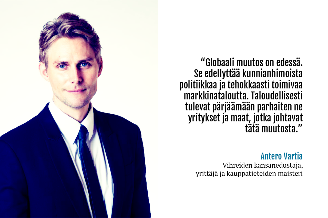 Lisää kunnianhimoa ympäristönsuojeluun ja markkinatalouteen