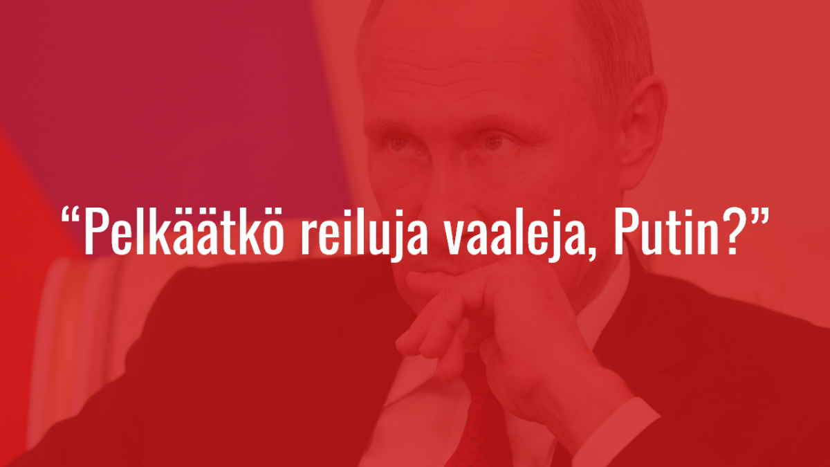 Kokoomusnuoret: “Pelkäätkö reiluja vaaleja, Putin?”