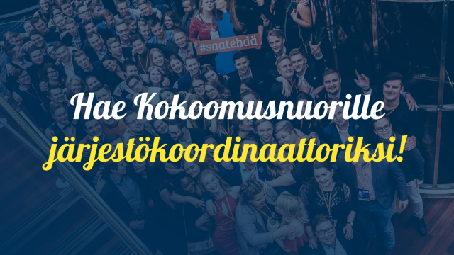 Kuvituskuva: Kokoomusnuoret etsii järjestökoordinaattoria