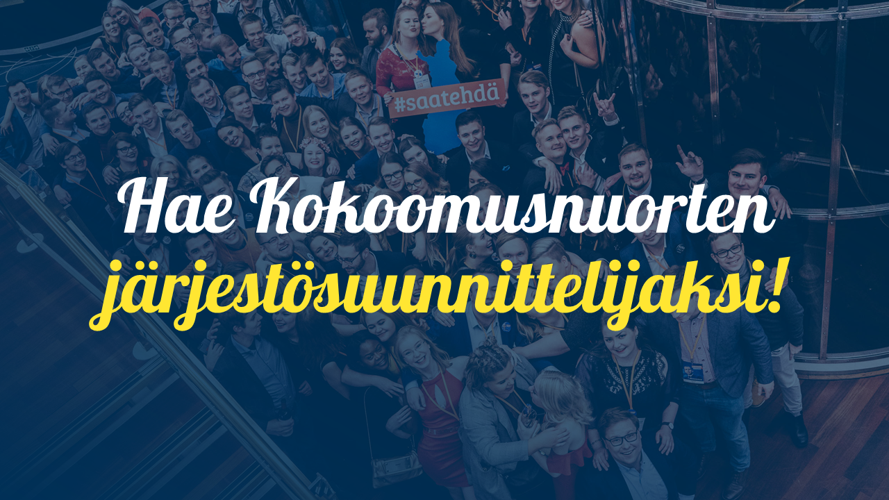 Kokoomusnuoret etsii järjestösuunnittelijaa