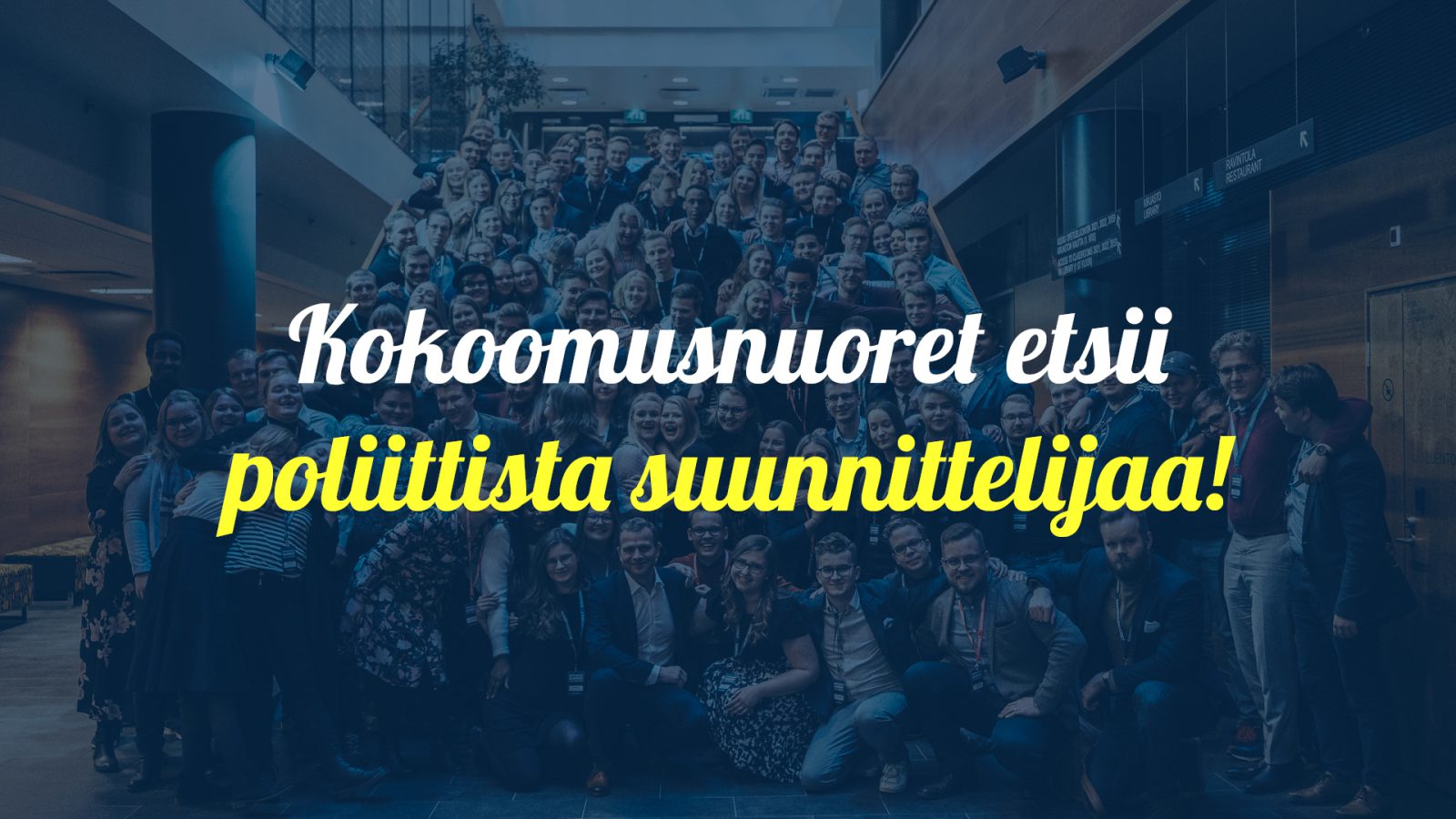 Kokoomusnuoret etsii poliittista suunnittelijaa