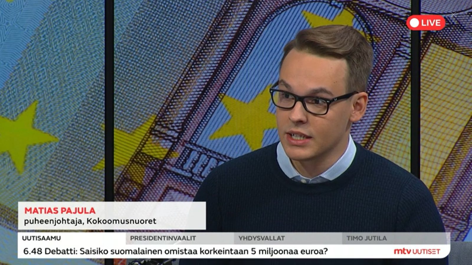 Kokoomusnuoret mediassa: varallisuuskatto on perusoikeuksien vastainen