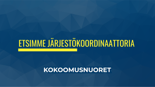 Helsingin Kokoomusnuoret etsii järjestökoordinaattoria