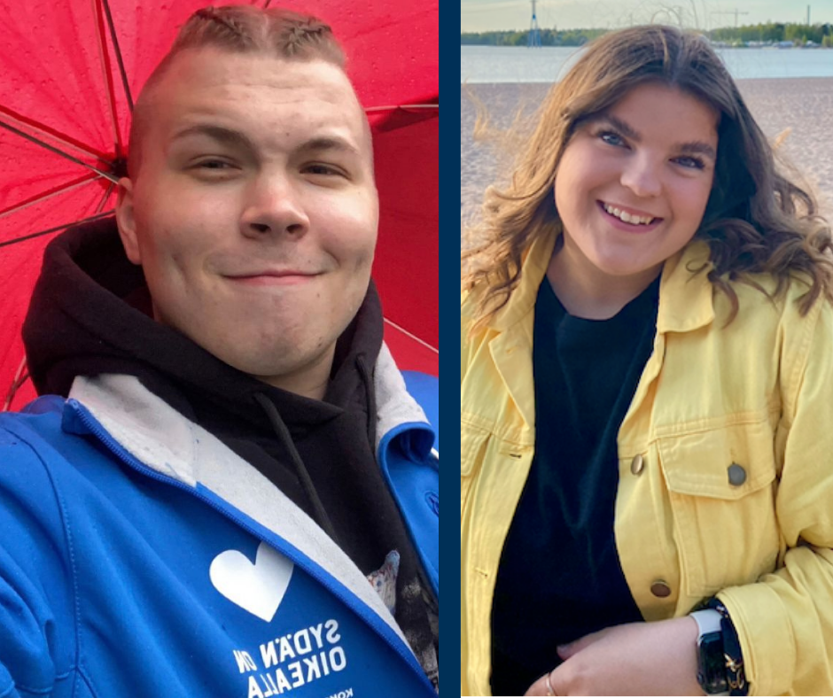 Emma Mäenpää ja Antti Järvensivu Kokoomusnuorille järjestökoordinaattoreiksi.