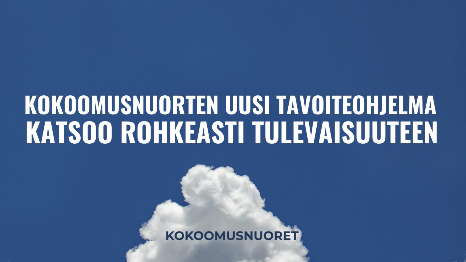 Kokoomusnuorten uusi tavoiteohjelma katsoo rohkeasti tulevaisuuteen