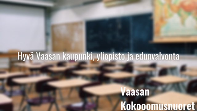 Kuvituskuva: Hyvä Vaasan kaupunki, yliopisto ja edunvalvonta