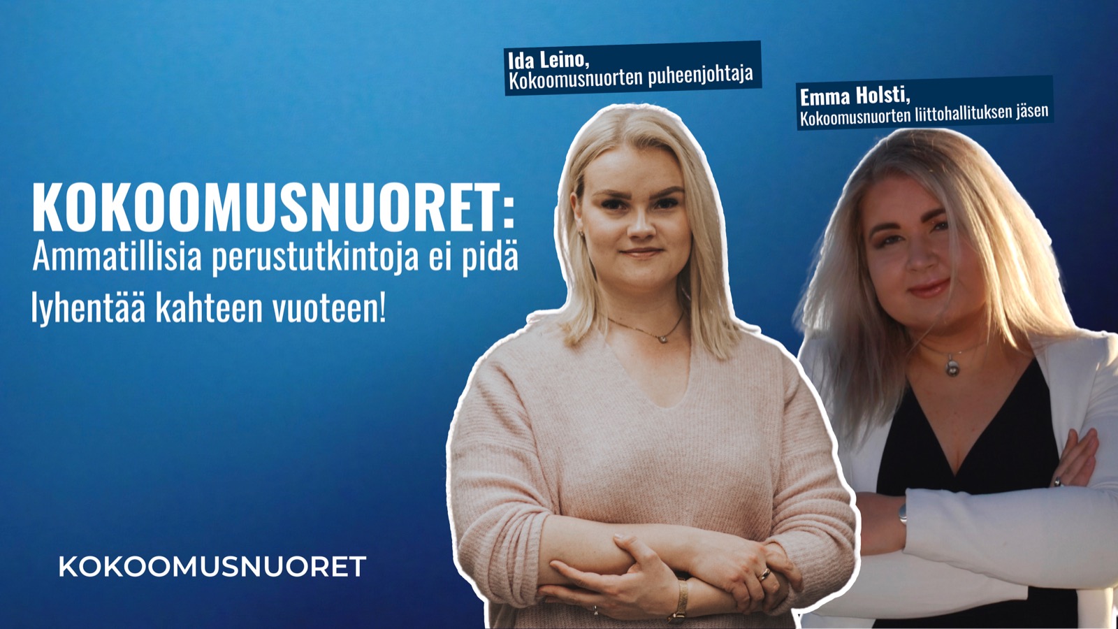 Kokoomusnuoret: Ammatillisia perustutkintoja ei pidä lyhentää kahteen vuoteen!