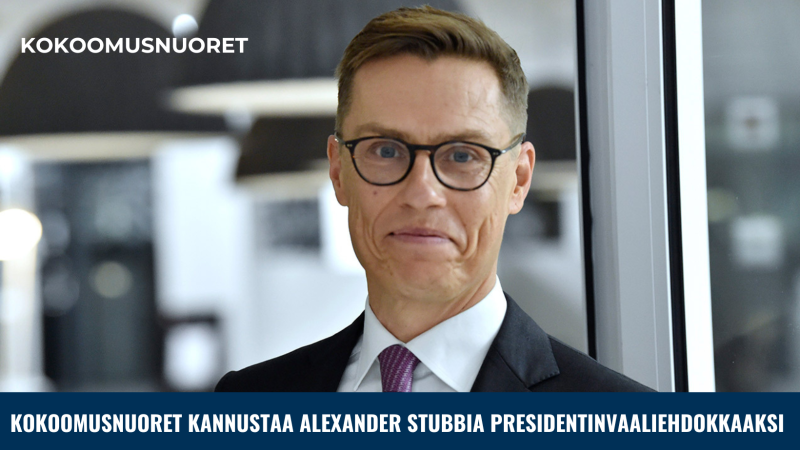 Kokoomuksen Nuorten Liitto kannustaa Alexander Stubbia lähtemään ehdolle presidentinvaaleissa