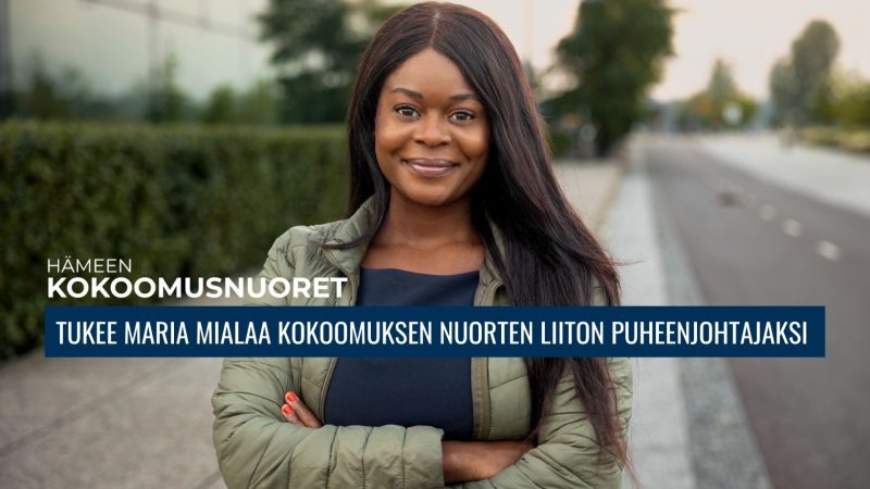 Hämeen Kokoomusnuoret tukee Maria Mialaa Kokoomuksen Nuorten Liiton puheenjohtajaksi