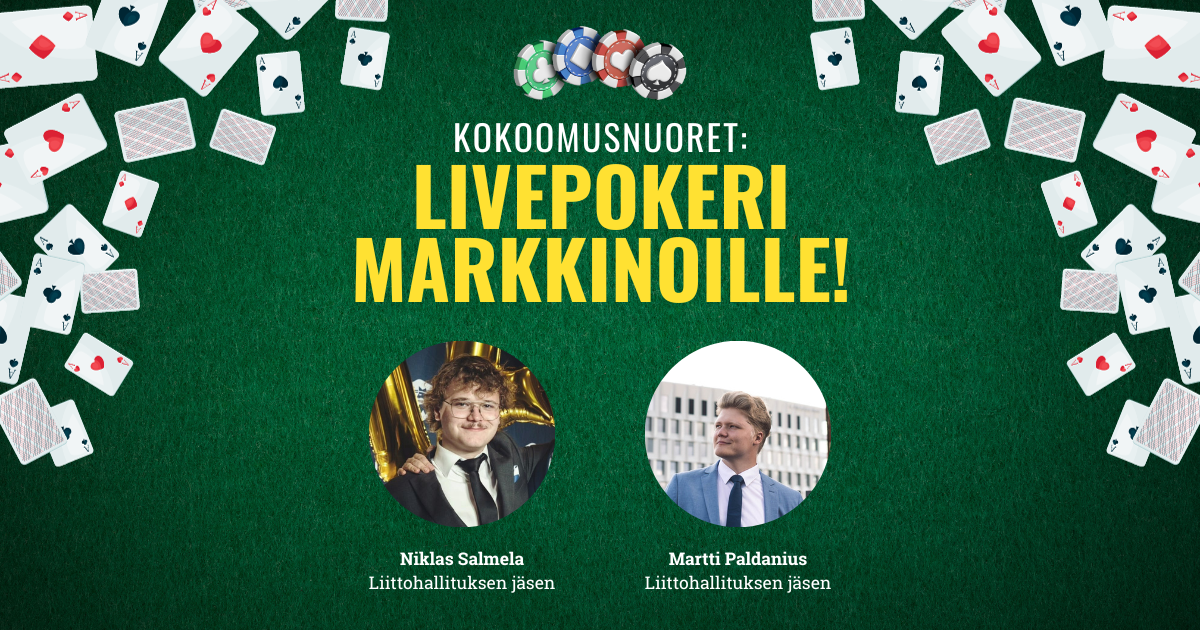 Kokoomusnuoret: Livepokeri markkinoille!