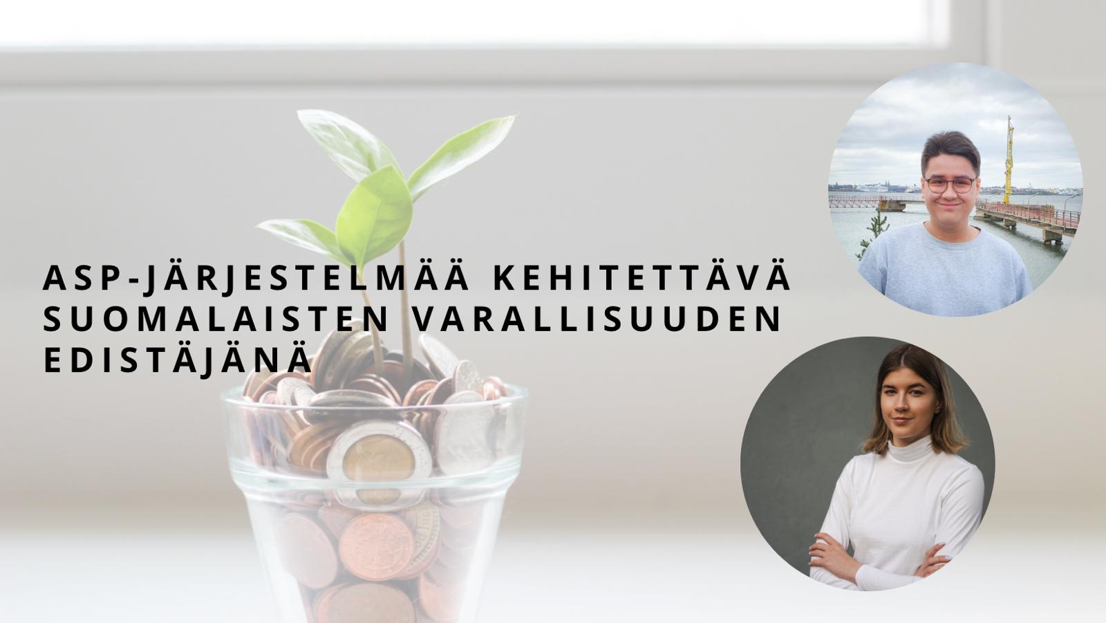 Helsingin Kokoomusnuoret: ASP-järjestelmää kehitettävä suomalaisten varallisuuden edistäjänä