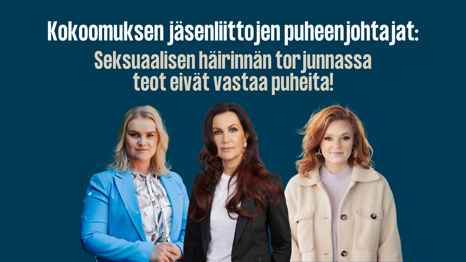 Kokoomuksen jäsenliittojen puheenjohtajat: Seksuaalisen häirinnän torjunnassa teot eivät vastaa puheita