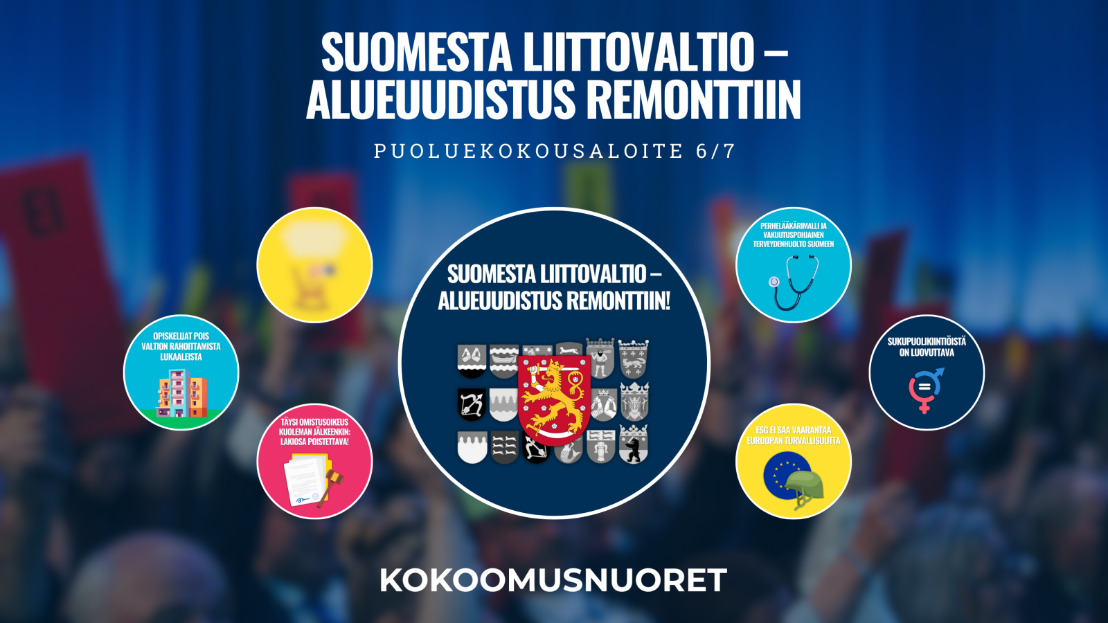 Kokoomusnuorten puoluekokousaloite: Suomesta liittovaltio – alueuudistus remonttiin!