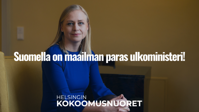 Helsingin Kokoomusnuoret: Meillä on maailman paras ulkoministeri!