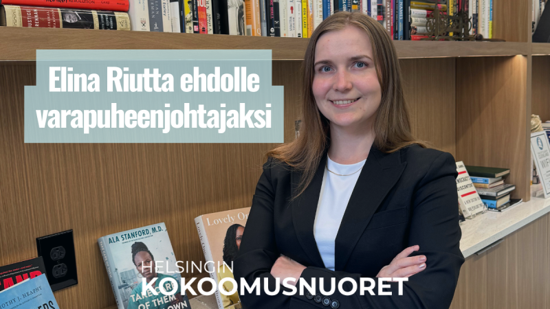 Helsingin Kokoomusnuoret: Elina Riutta ehdolle varapuheenjohtajaksi