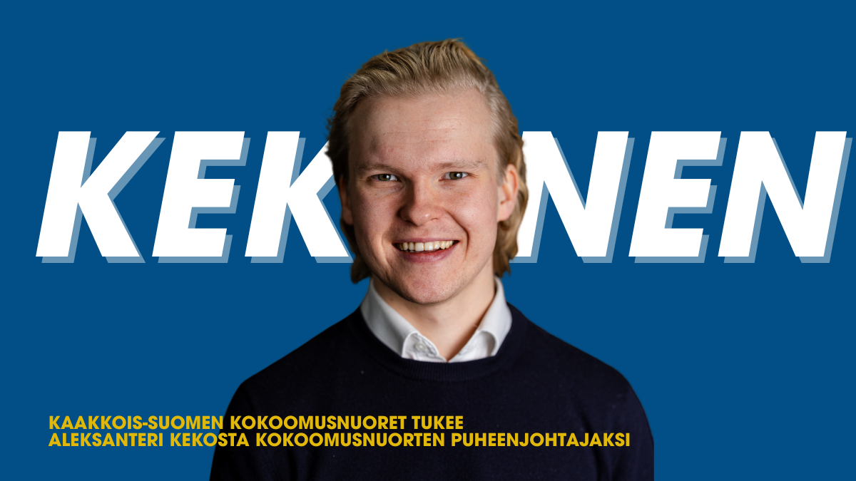 Kaakkois-Suomen Kokoomusnuoret tukee Aleksanteri Kekosta Kokoomusnuorten puheenjohtajaksi