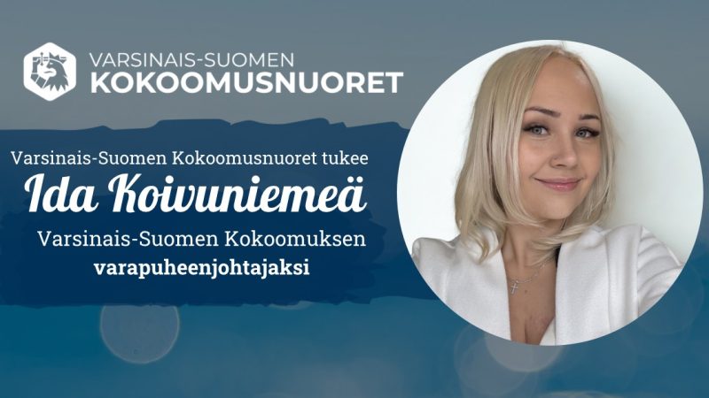 Varsinais-Suomen Kokoomusnuoret tukee Ida Koivuniemeä Varsinais-Suomen Kokoomuksen varapuheenjohtajaksi