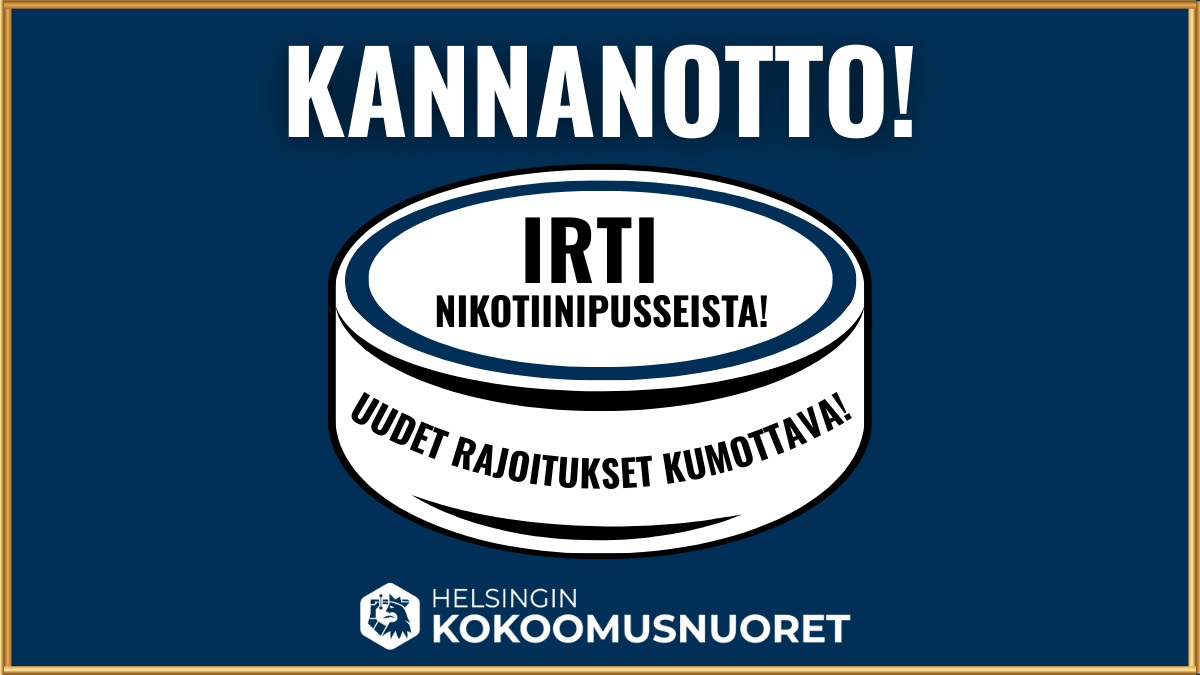 Irti nikotiinipusseista – uudet nikotiinipussirajoitukset kumottava!