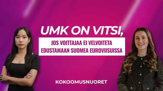 Kuvituskuva: Kokoomusnuoret: UMK on vitsi, jos voittajaa ei velvoiteta edustamaan Suomea Euroviisuissa