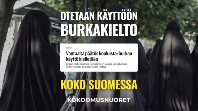 Kuvituskuva: Kokoomusnuoret: Otetaan käyttöön burkakielto koko Suomessa