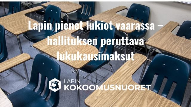 Kuvituskuva: Lapin Kokoomusnuoret: Lapin pienet lukiot vaarassa – hallituksen peruttava lukukausimaksut