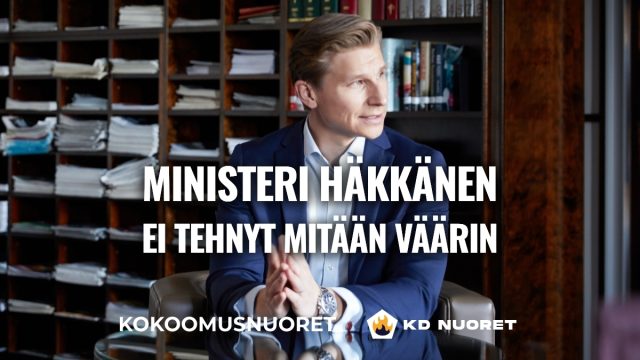 Kuvituskuva: Kokoomusnuoret & KD Nuoret: Ministeri Häkkänen ei tehnyt mitään väärin