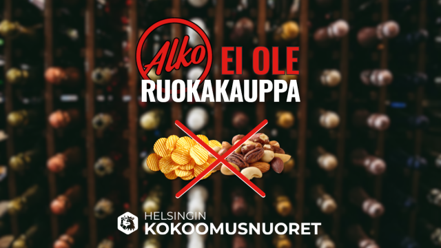 Kuvituskuva: Helsingin Kokoomusnuoret: Alko ei ole ruokakauppa!