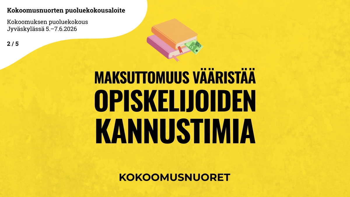 Kuvituskuva keltaisella taustalla. Kuvan vasemmassa yläkulmassa on valkoinen puhekuplaa muistuttava alue, jossa lukee 
