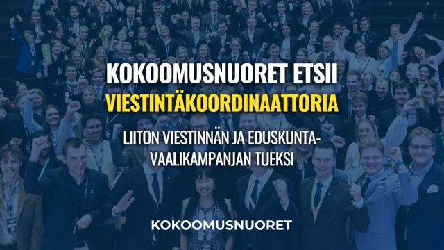 Kuvituskuva: Etsimme viestintäkoordinaattoria Kokoomusnuorten viestinnän ja eduskuntavaalikampanjan tueksi