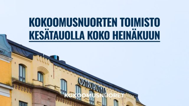 Kuvituskuva: Kokoomusnuorten toimisto kesätauolla koko heinäkuun ajan